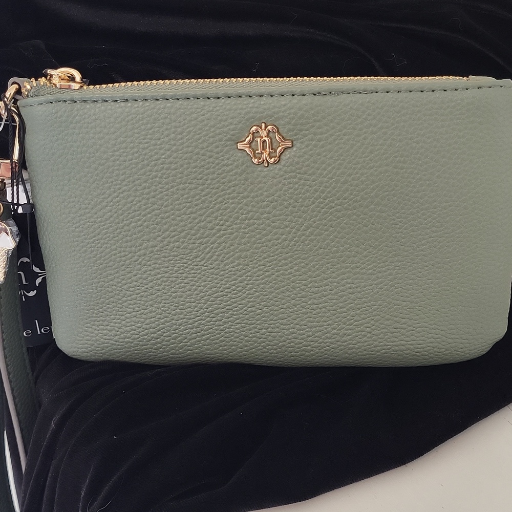 Nanette Lapore "Ellise" Articoke Green Wrislet With Gold Accents